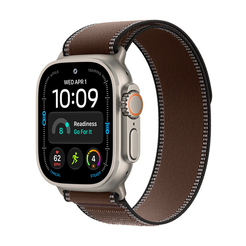 Смарт-часы Apple Watch Ultra 4 GPS + Cellular 49mm Natural Titanium, Dark Umber Trail Loop, размер S/M