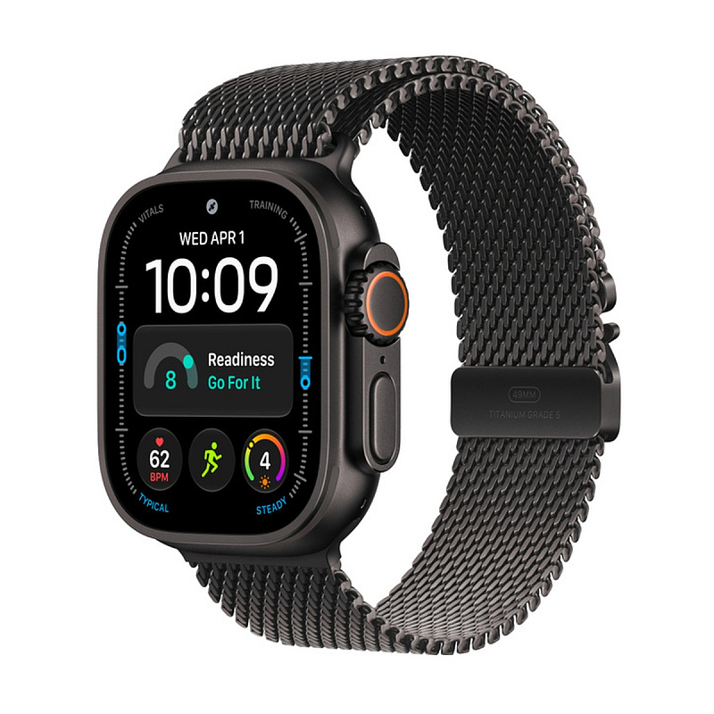 Смарт-часы Apple Watch Ultra 4 GPS + Cellular, 49mm Black Titanium с ремешком Black Titanium Milanese Loop