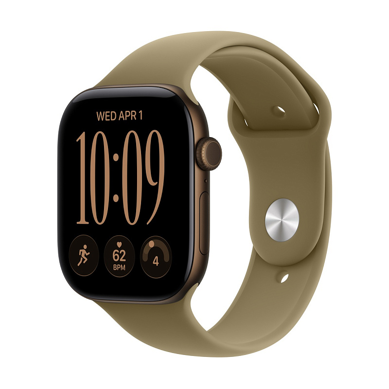 Смарт-часы Apple Watch Series 12 GPS 46mm Dark Bronze Aluminium, Olive Sport Band, размер M/L