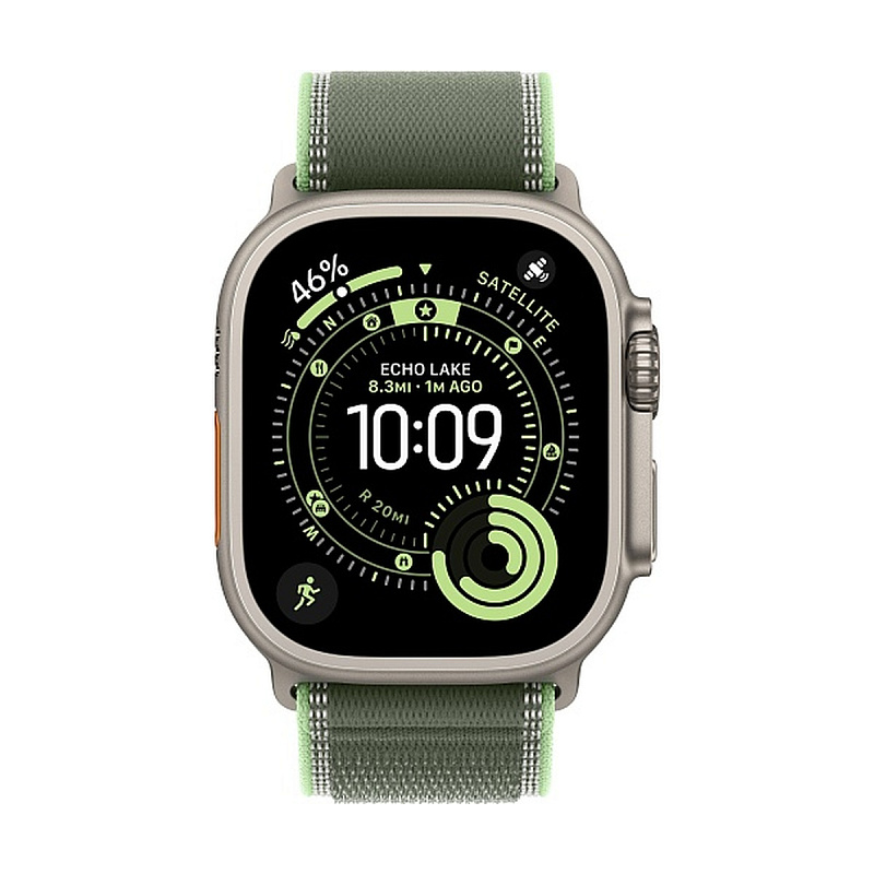 Умные часы Apple Watch Ultra 3, 49 мм, Natural Titanium, ремешок Green Trail Loop M/L