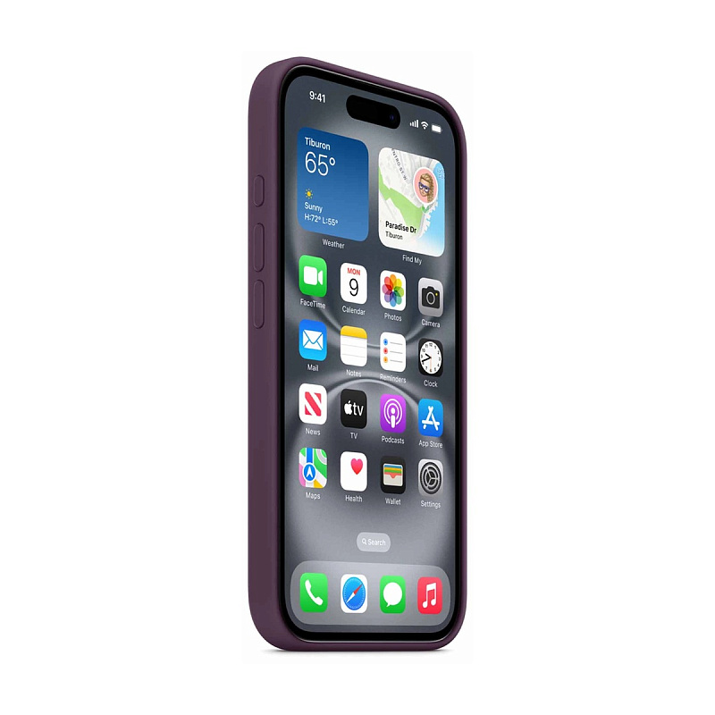 Чехол Silicone Case с MagSafe для iPhone 16 Purple