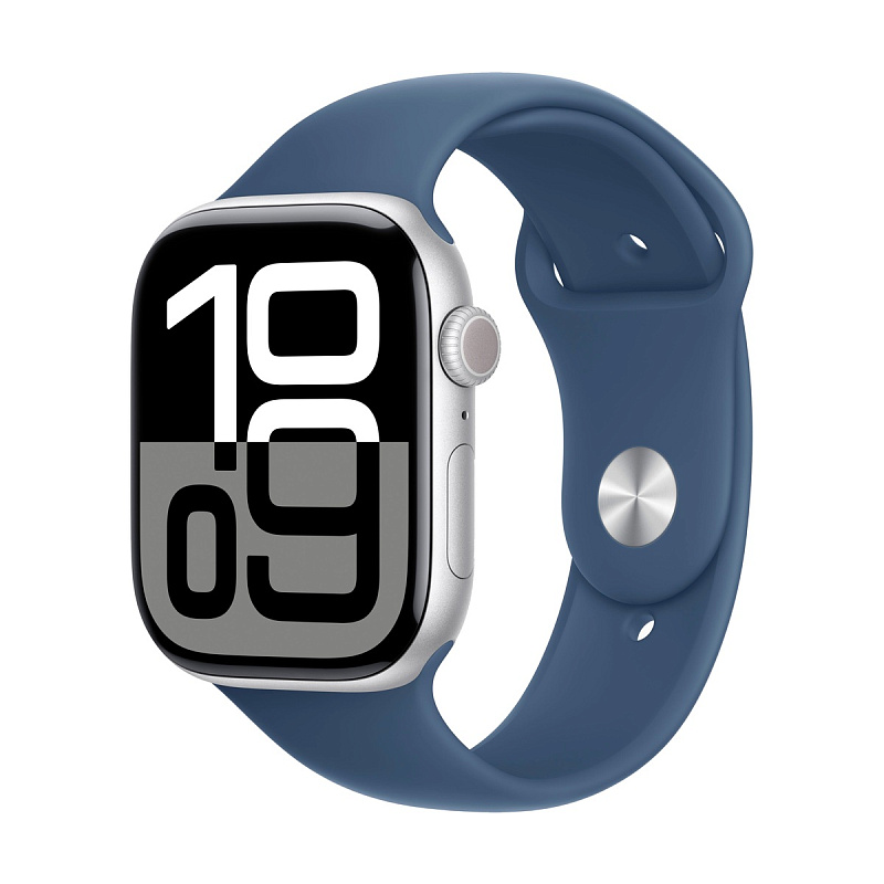 Умные часы Apple Watch Series 10 46mm Aluminum Case Silver with Lake Denim Sport Band M/L