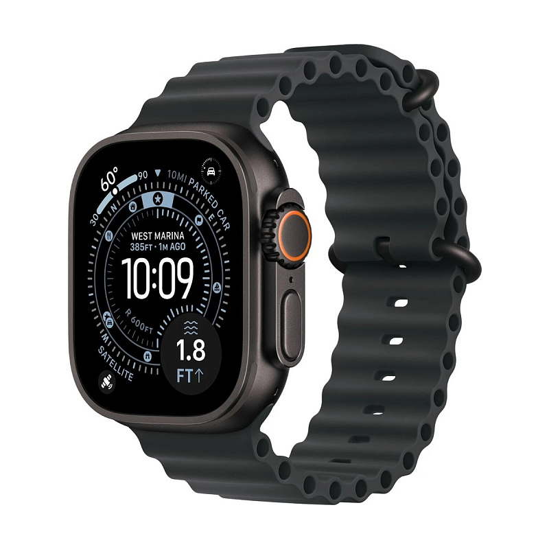 Умные часы Apple Watch Ultra 3, 49 мм, Black Titanium, ремешок Black Ocean Band