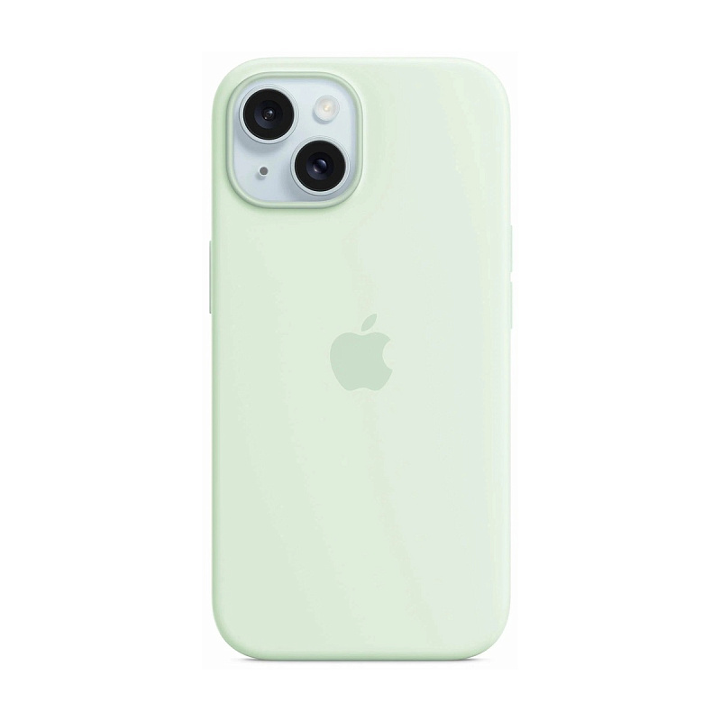 Чехол Silicone Case с MagSafe для iPhone 15 Soft Mint
