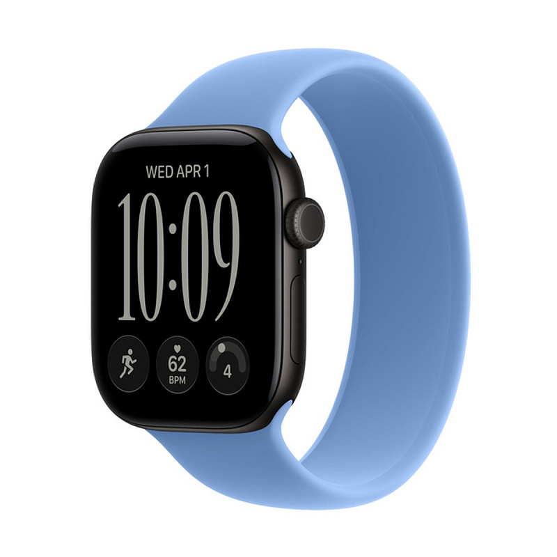 Смарт-часы Apple Watch Series 12 GPS 42mm Black Aluminium, Wildflower Blue Solo Loop