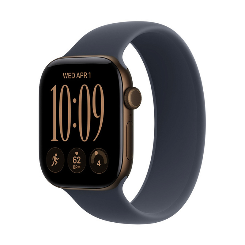 Смарт-часы Apple Watch Series 12 GPS 42mm Dark Bronze Aluminium, Navy Blue Solo Loop