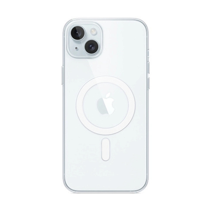 Чехол силиконовый с MagSafe для iPhone 15 Прозрачный