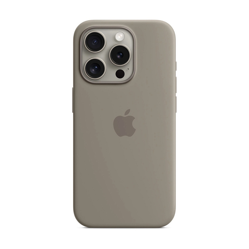 Чехол Silicone Case с MagSafe для iPhone 15 Pro Clay