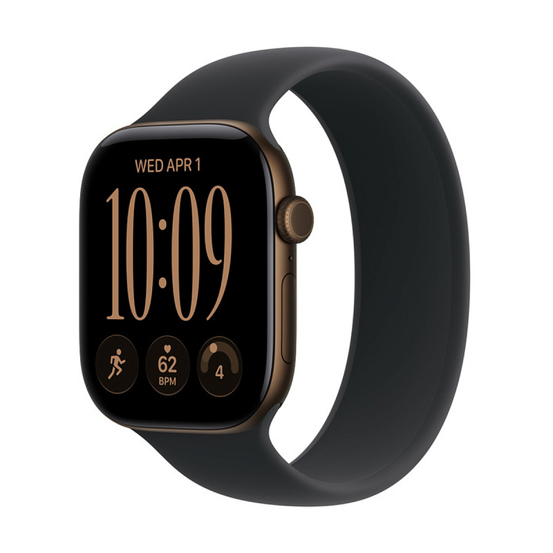 Смарт-часы Apple Watch Series 12 GPS 46mm Dark Bronze Aluminium, Black Solo Loop