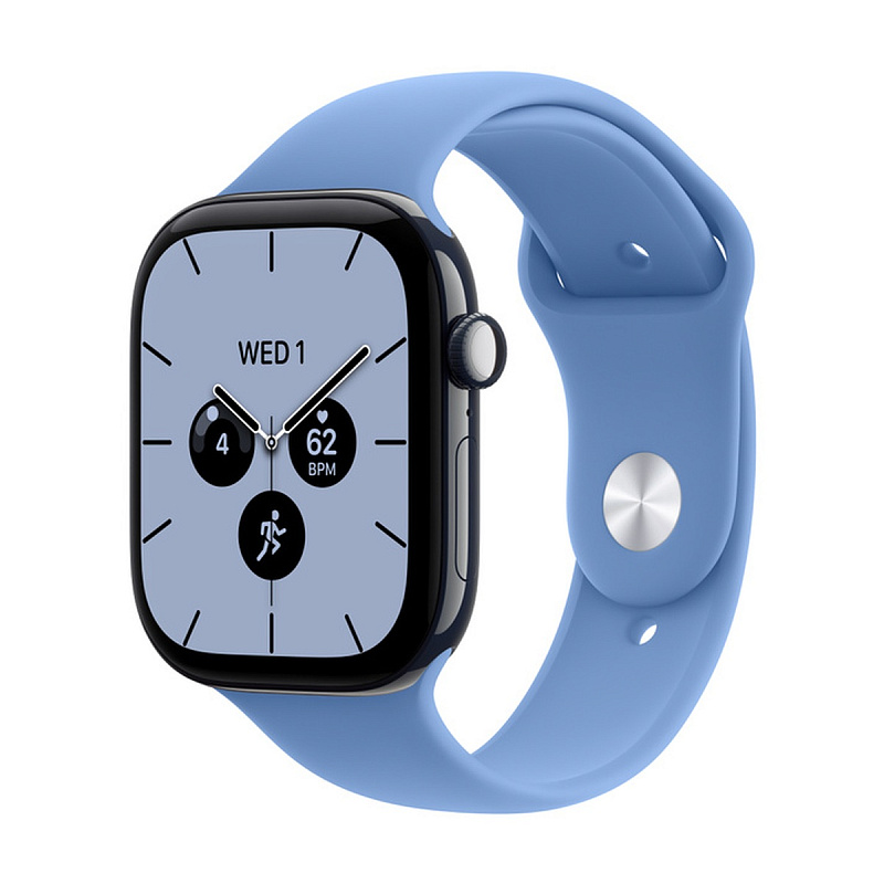 Смарт-часы Apple Watch Series 12 GPS + Cellular 46mm Night Blue Ceramic, Wildflower Blue Sport Band, размер S/M