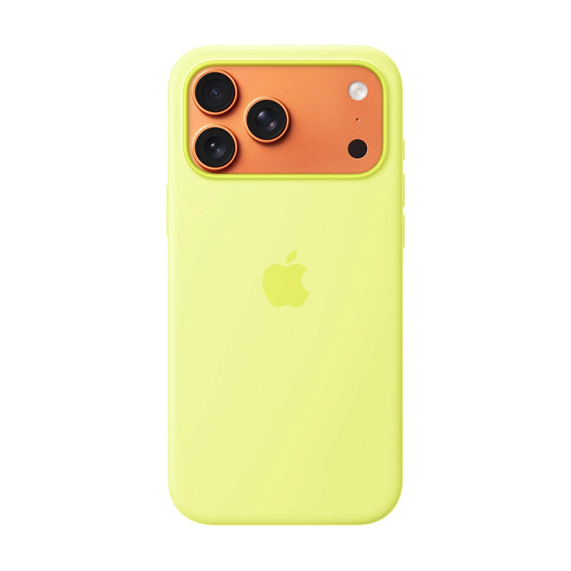 Силиконовый чехол для Apple iPhone 17 Pro с MagSafe Neon Yellow (Original)