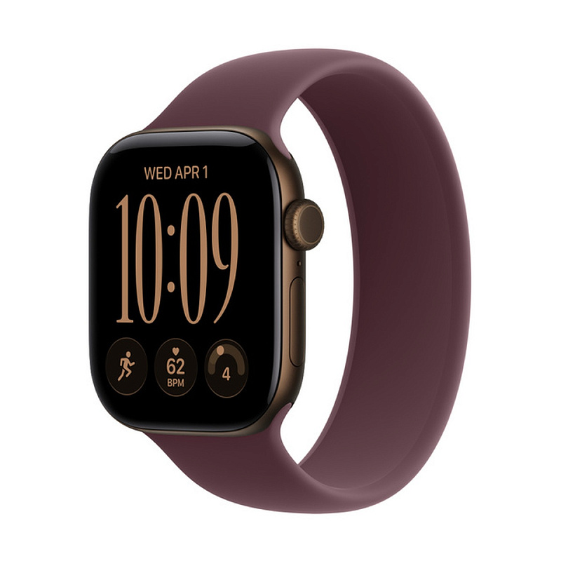 Смарт-часы Apple Watch Series 12 GPS 42mm Dark Bronze Aluminium, Burgundy Solo Loop