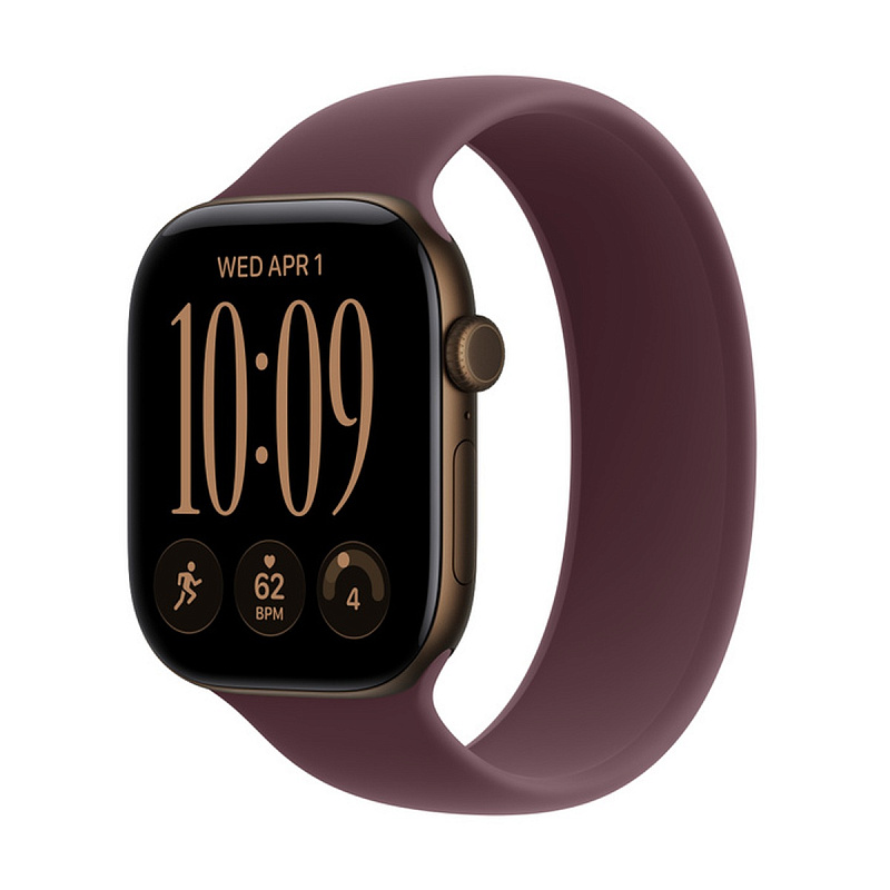 Смарт-часы Apple Watch Series 12 GPS 46mm Dark Bronze Aluminium, Burgundy Solo Loop