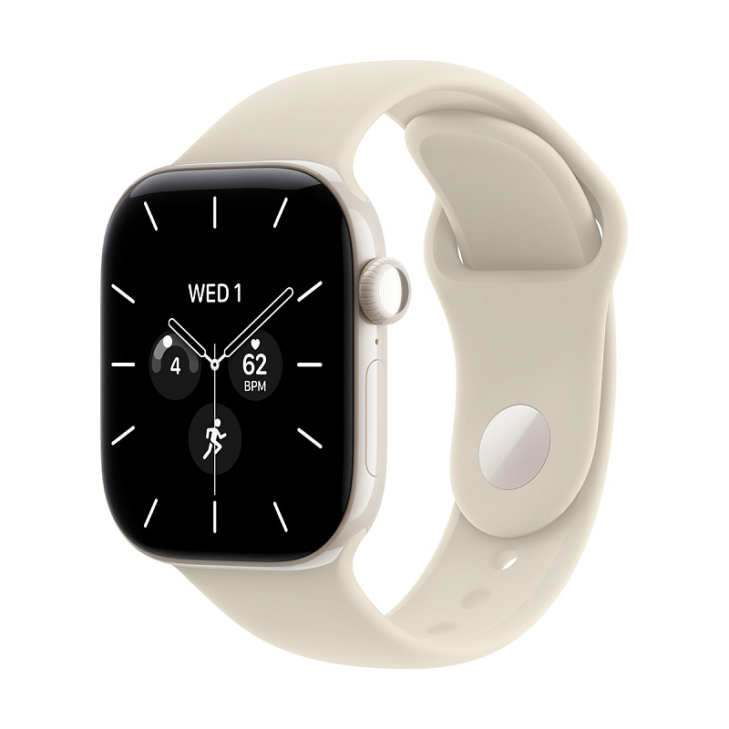 Смарт-часы Apple Watch Series 12 GPS + Cellular 42mm Pearl White Ceramic, Sand Sport Band, размер M/L