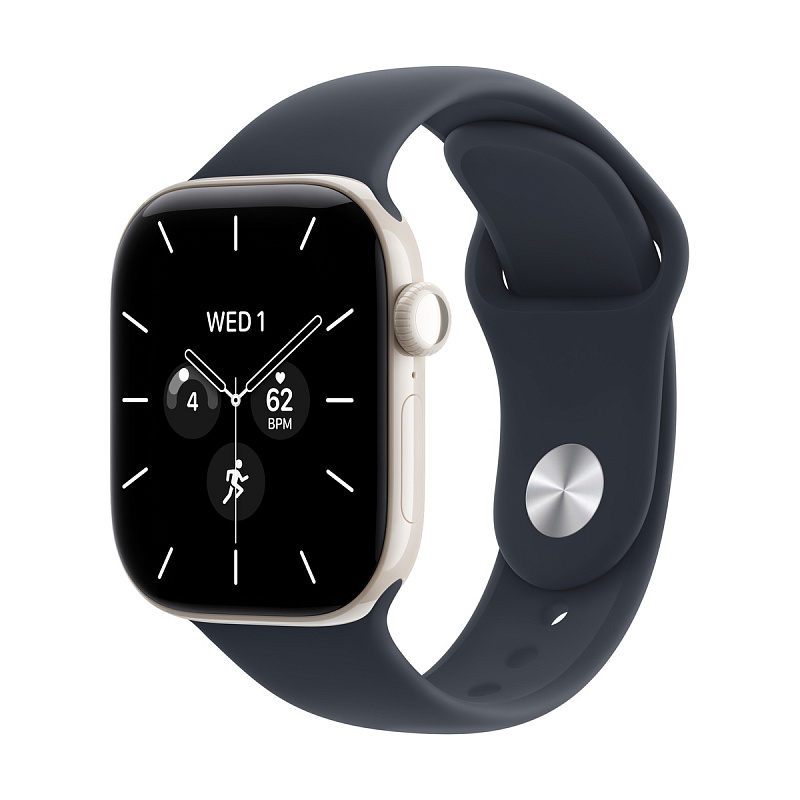Смарт-часы Apple Watch Series 12 GPS + Cellular 42mm Pearl White Ceramic, Navy Blue Sport Band, размер S/M