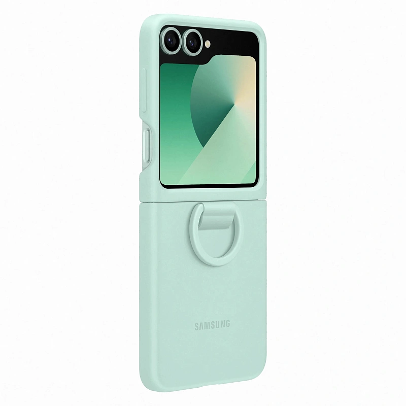 Чехол с кольцом держателем Silicone Case Бирюзовый