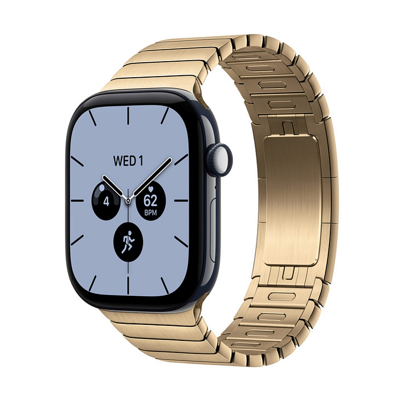 Смарт-часы Apple Watch Series 12 GPS + Cellular 46mm Night Blue Ceramic, Radiant Gold Link Bracelet