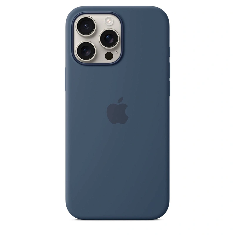 Чехол Silicone Case iPhone 16 Pro Max MagSafe Denim