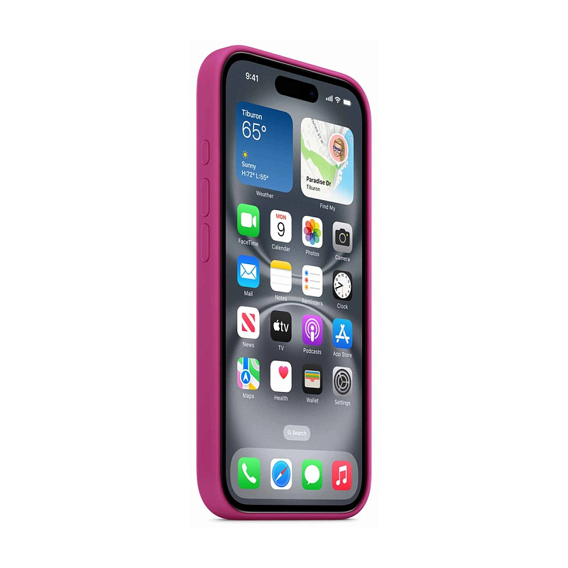 Чехол Silicone Case с MagSafe для iPhone 16 Plus Diffuse Moon Red