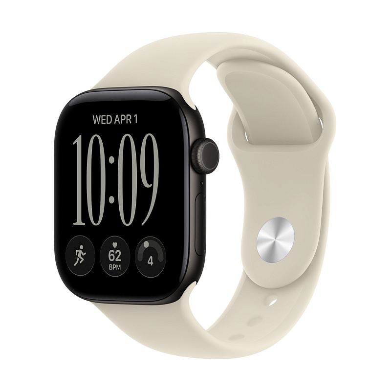 Смарт-часы Apple Watch Series 12 GPS 42mm Black Aluminium, Sand Sport Band, размер S/M