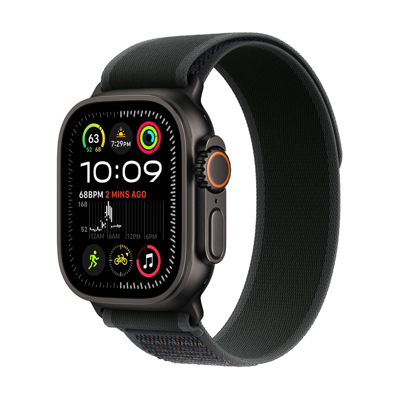Умные часы Apple Watch Ultra 2 New 49mm Titanium Case Black with Black Trail Loop M/L