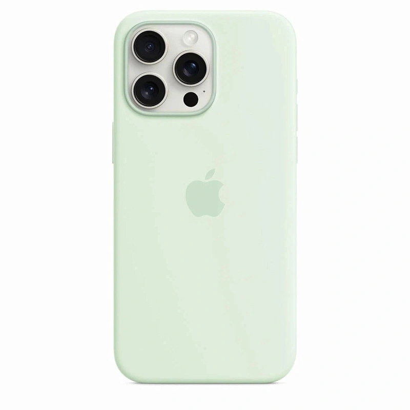Чехол Silicone Case с MagSafe iPhone 15 Pro Soft Mint