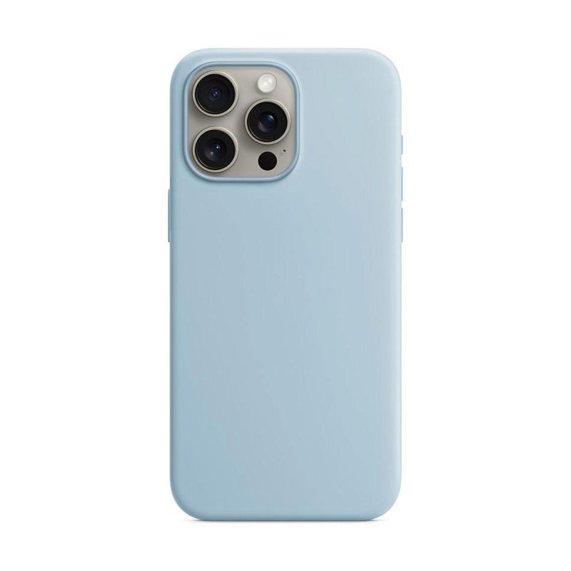 Чехол Silicone Case с MagSafe для iPhone 15 Pro Max Light Blue