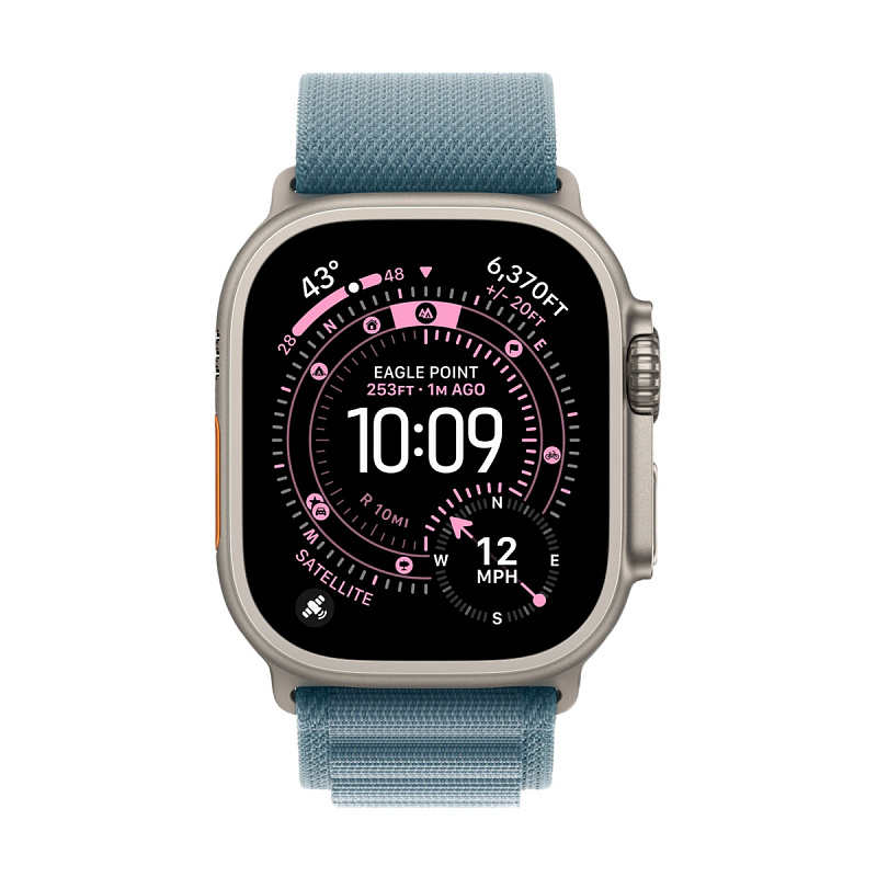 Умные часы Apple Watch Ultra 3, 49 мм, Natural Titanium, ремешок Blue Alpine Loop M