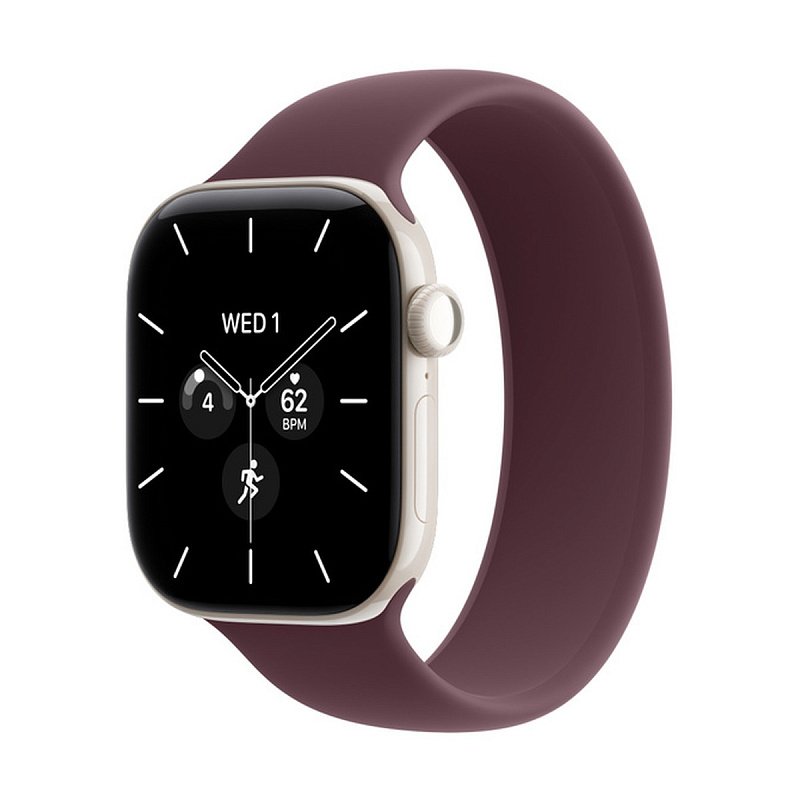 Смарт-часы Apple Watch Series 12 GPS + Cellular 42mm Pearl White Ceramic, Burgundy Solo Loop