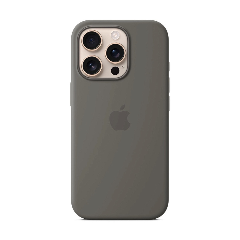 Чехол Silicone Case с MagSafe для iPhone 16 Pro Stone Gray