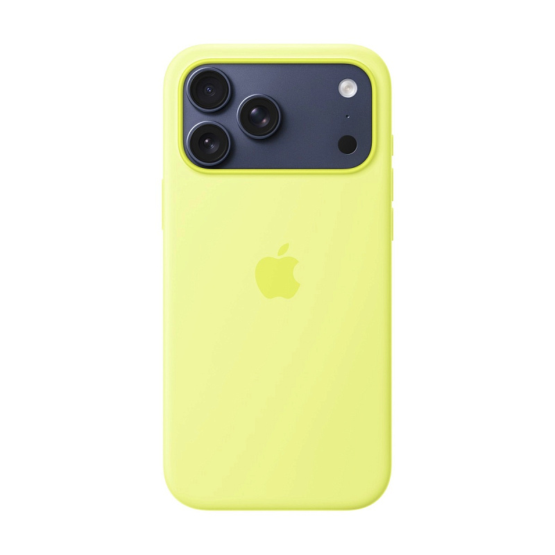 Силиконовый чехол для Apple iPhone 17 Pro Max с MagSafe Neon Yellow (Original)