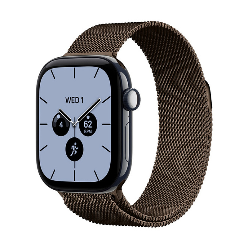 Смарт-часы Apple Watch Series 12 GPS + Cellular 42mm Night Blue Ceramic, Dark Bronze Milanese Loop