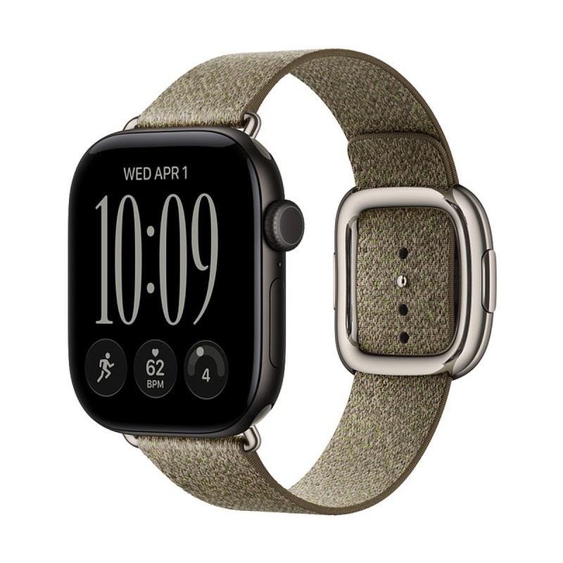 Смарт-часы Apple Watch Series 12 GPS, 42mm Black Aluminum с ремешком Sage Modern Buckle