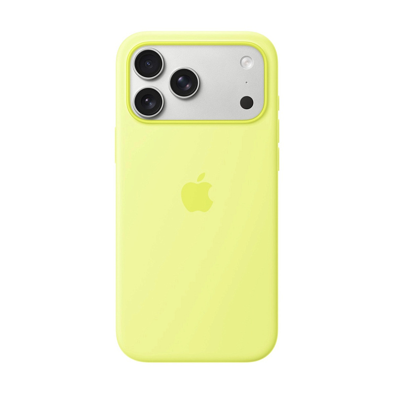 Силиконовый чехол для Apple iPhone 17 Pro Max с MagSafe Neon Yellow (Original)