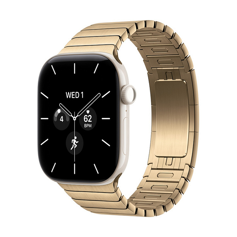 Смарт-часы Apple Watch Series 12 GPS + Cellular 46mm Pearl White Ceramic, Radiant Gold Link Bracelet