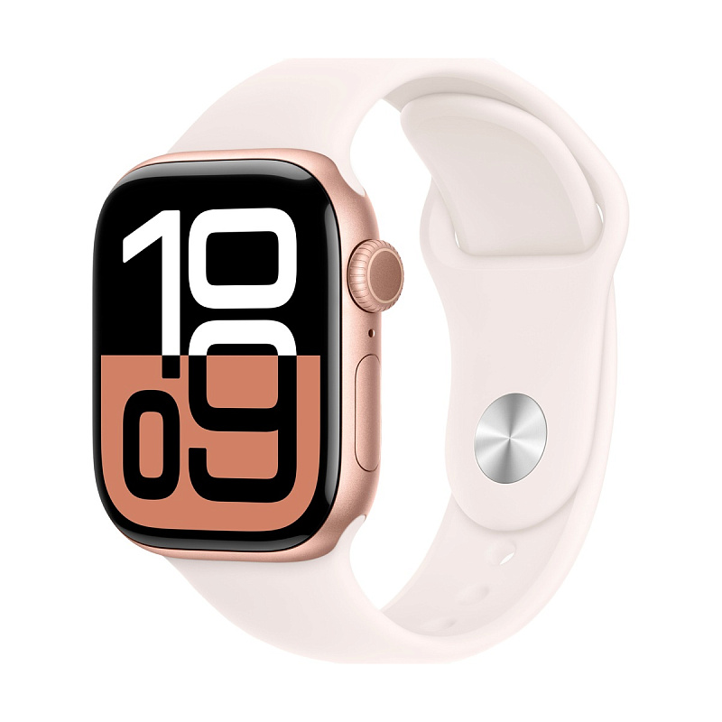 Умные часы Apple Watch Series 10 42mm Aluminum Case Rose Gold with Light Blush Sport Band S/M