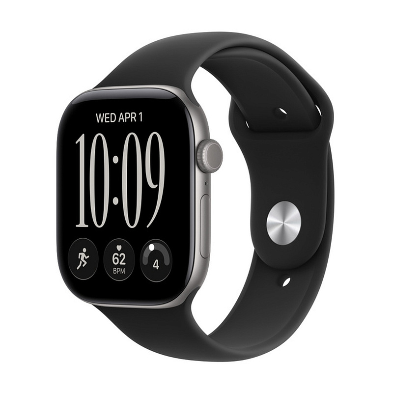 Смарт-часы Apple Watch Series 12 GPS 46mm Space Gray Aluminium, Black Sport Band, размер XL