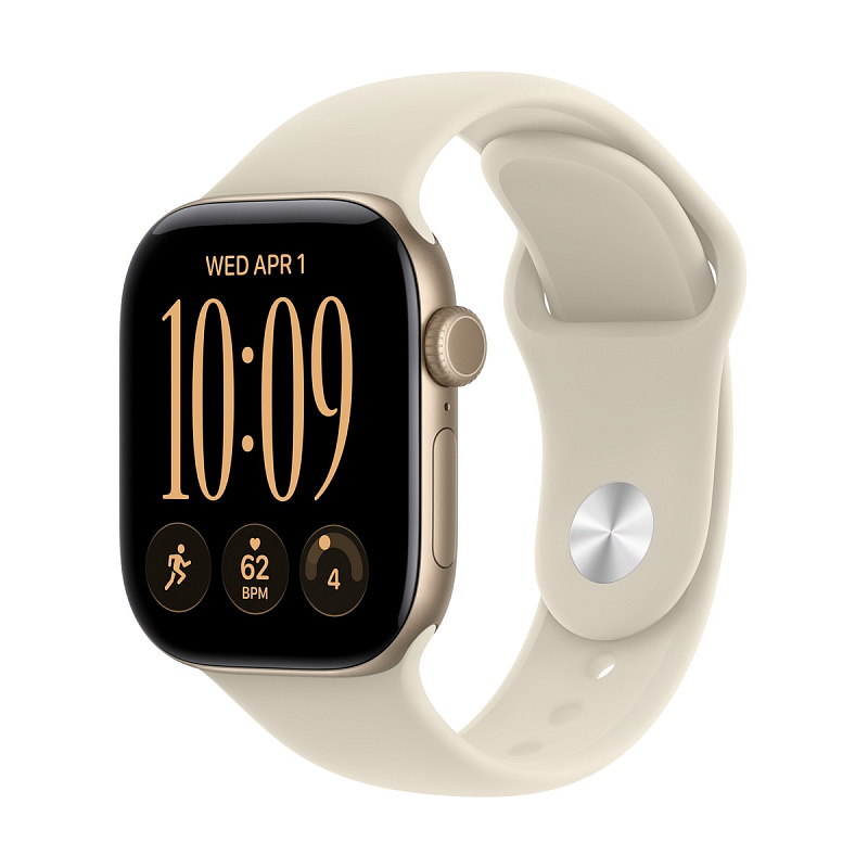 Смарт-часы Apple Watch Series 12 GPS 42mm Light Gold Aluminium, Sand Sport Band, размер M/L