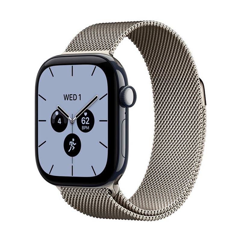 Смарт-часы Apple Watch Series 12 GPS + Cellular 42mm Night Blue Ceramic, Natural Milanese Loop