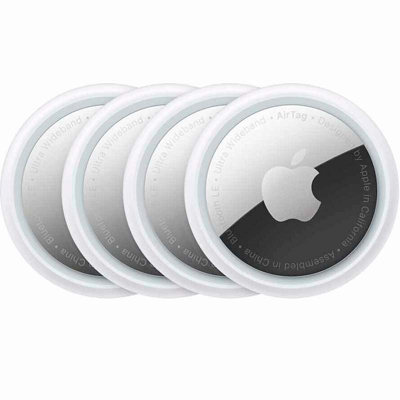 Трекер Apple AirTag белый/серебристый комплект 4 шт