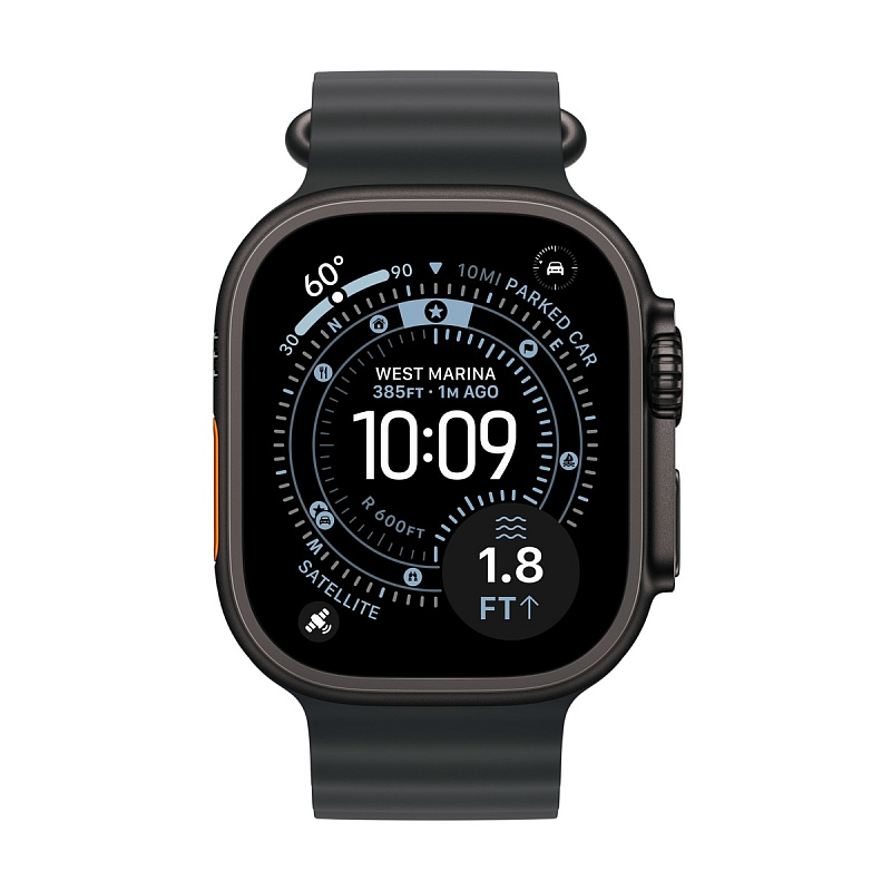 Умные часы Apple Watch Ultra 3, 49 мм, Black Titanium, ремешок Black Ocean Band