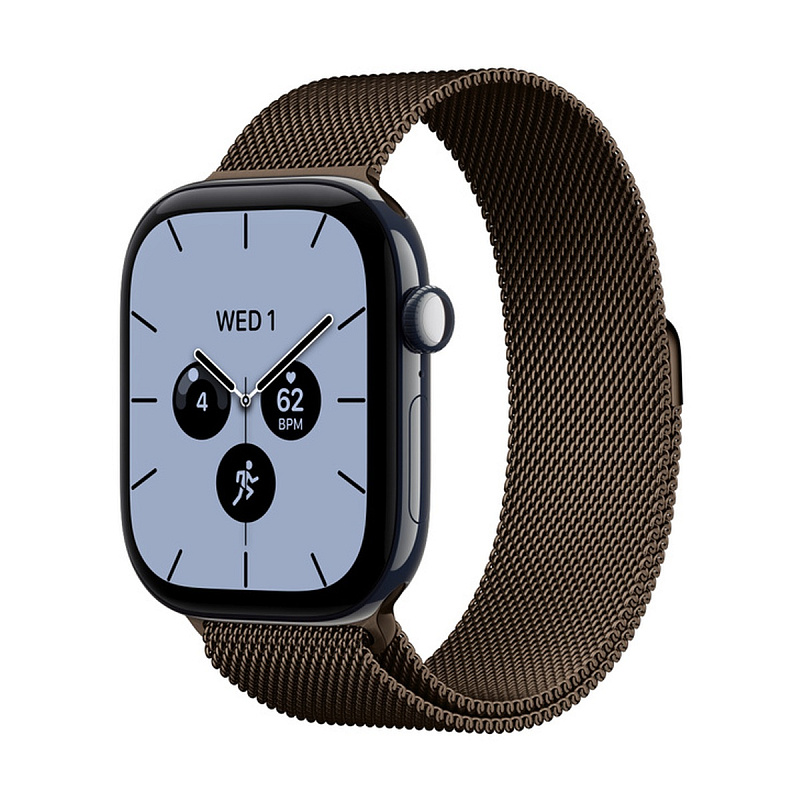 Смарт-часы Apple Watch Series 12 GPS + Cellular 46mm Night Blue Ceramic, Dark Bronze Milanese Loop, размер S/M