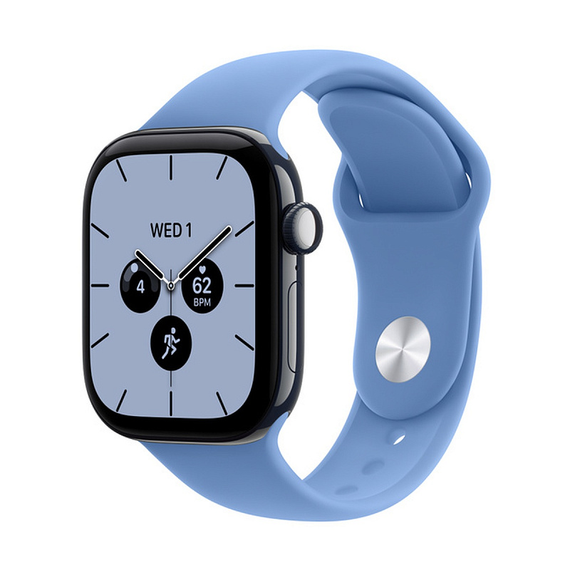 Смарт-часы Apple Watch Series 12 GPS + Cellular 42mm Night Blue Ceramic, Wildflower Blue Sport Band, размер M/L