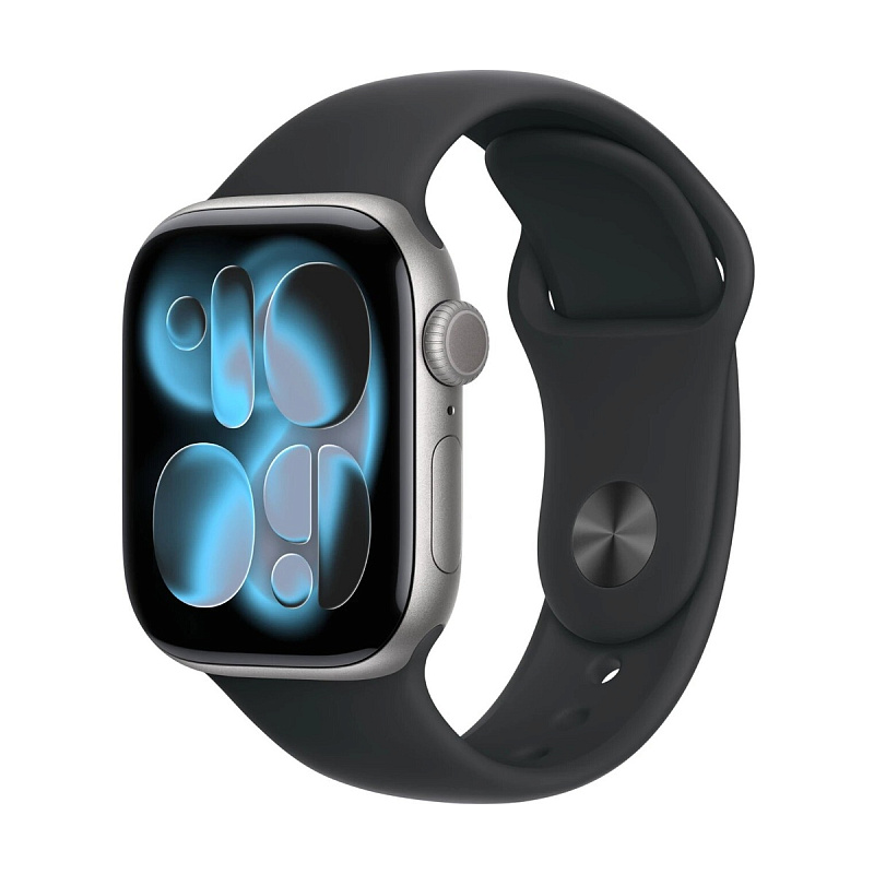 Умные часы Apple Watch Series 11, 46mm, Space Gray, ремешок Black Sport Band S/M