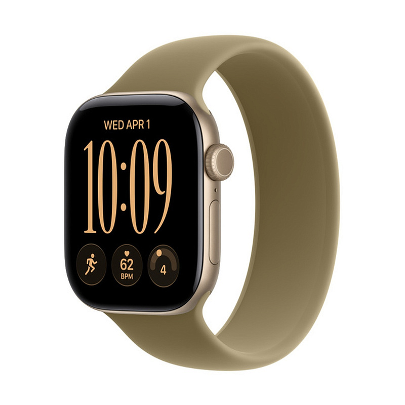 Смарт-часы Apple Watch Series 12 GPS 42mm Light Gold Aluminium, Olive Solo Loop