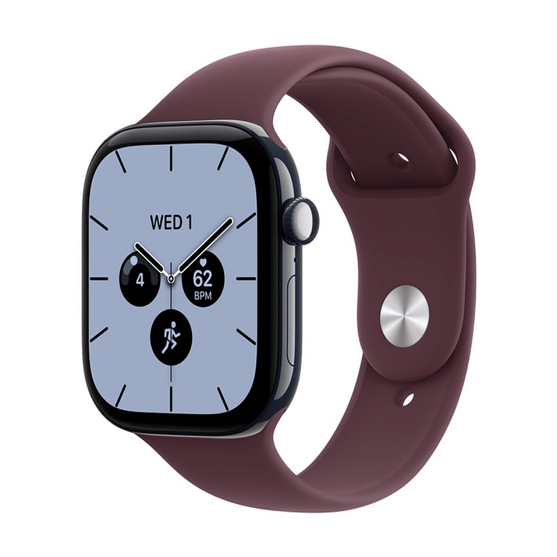 Смарт-часы Apple Watch Series 12 GPS + Cellular 46mm Night Blue Ceramic, Burgundy Sport Band, размер M/L