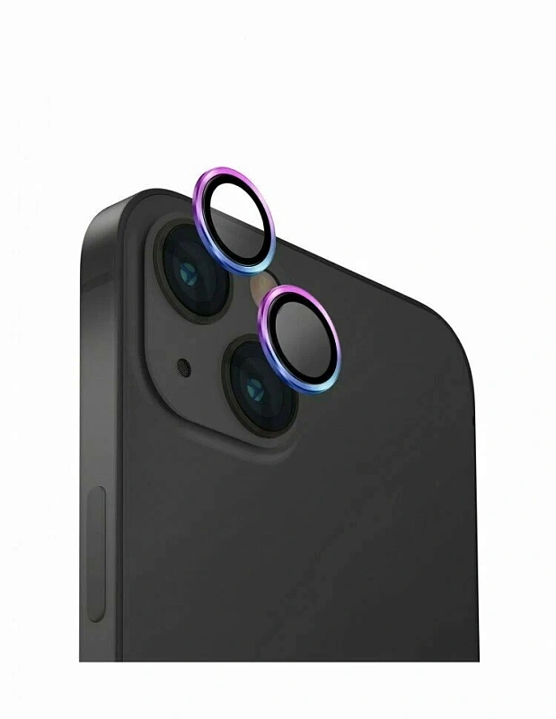 Защита объектива iPhone 15 переливами (IRIDESCENT)